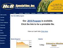Tablet Screenshot of hbspecialties.com